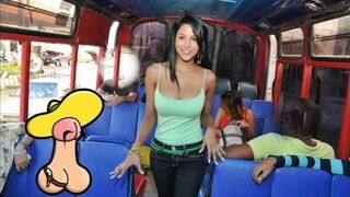 CULIONEROS - Молодая колумбийская красотка садится в автобус и трахается порно